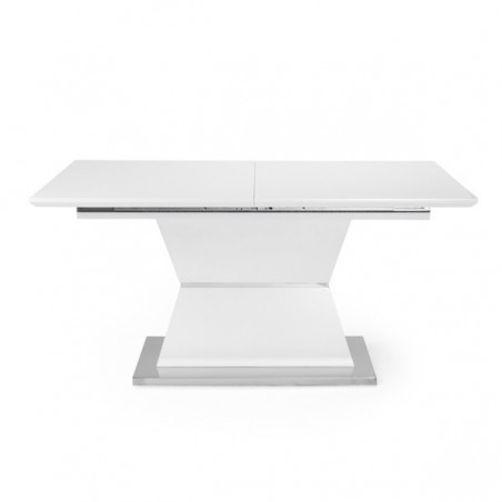 Mesa de comedor extensible modelo cuarzo blanco mate