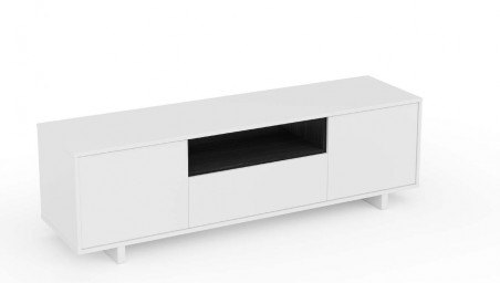 Modulo tv modelo zaida en blanco brillo/gris ceniza