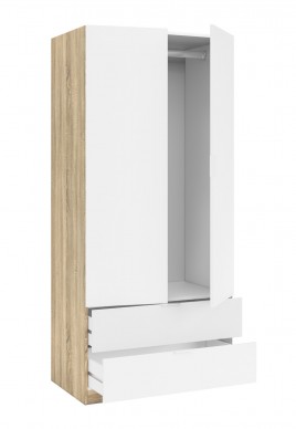 ARMARIO 2 PUERTAS 2 CAJONES YOUTH, EN DOS COLORES BLANCO Y ROBLE Resfor 135,00 € 111,57 €