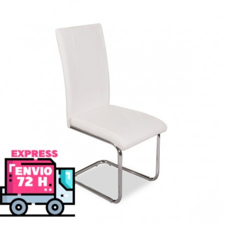 Silla polipiel blanco modelo clara (entrega inmediata)