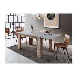 MESA COMEDOR MODELO LONDINES EN ROBLE LAMINADO Y GRIS MUEBLE CON ENVÍO EN 72 HORAS 144,00 € 119,01 €