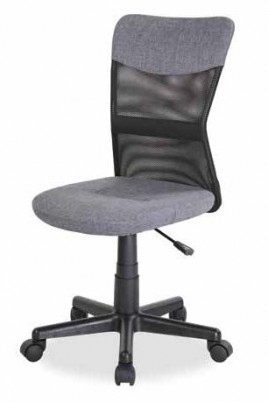 Silla oficina doraimon en gris  patas negras ergonomica