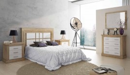 Dormitorio modelo chellen 02 color cambria blanco