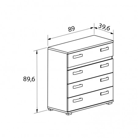 Cómoda de dormitorio modelo rambla